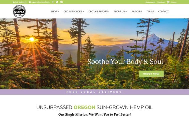 Sona CBD - Website Development and Hosting